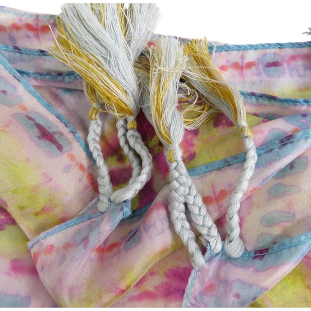 Johnny Was Silk Scarf Multicolor - Picture 3 of 7
